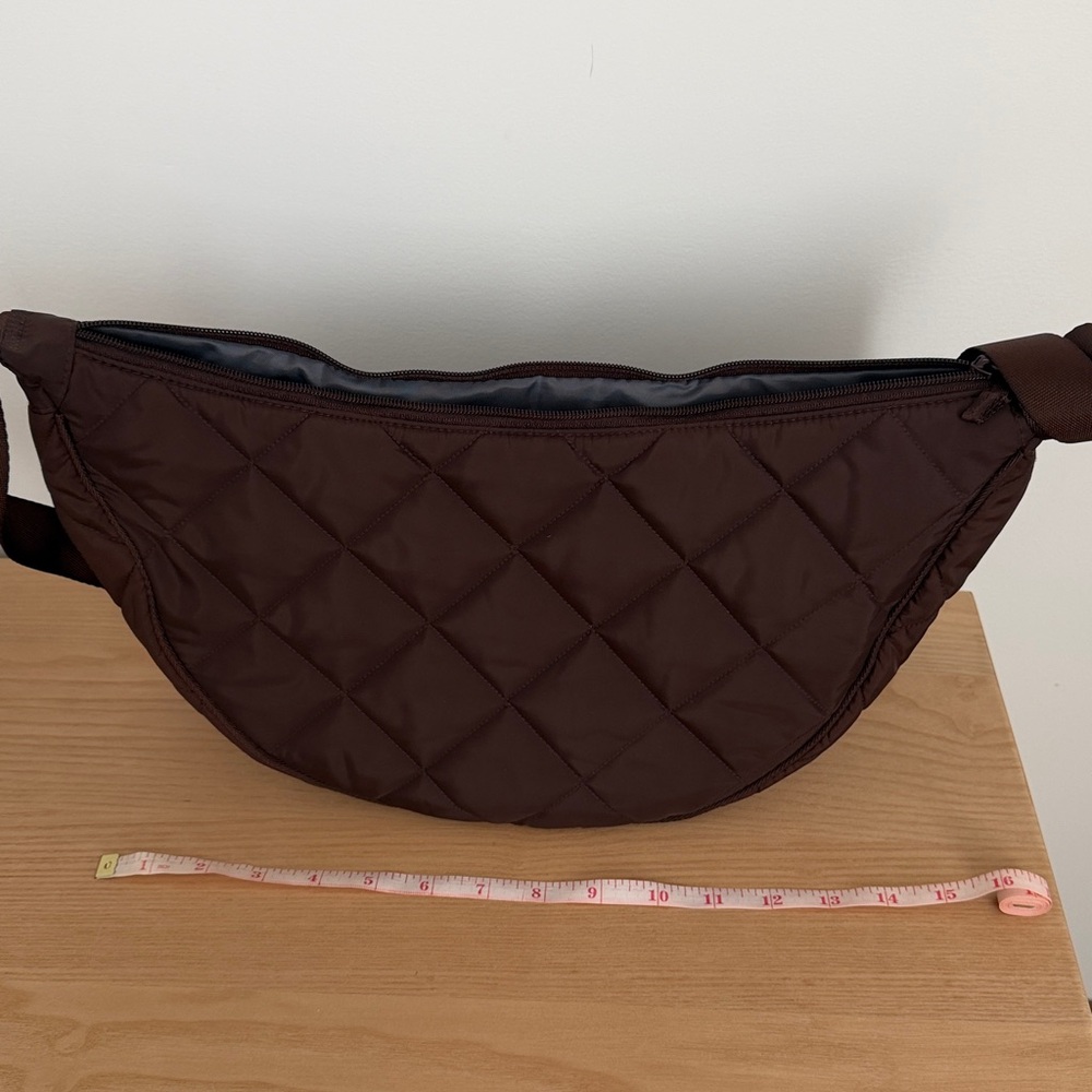 Uniqlo Brown Quilted Crossbody Bag - Picture 3 of 5